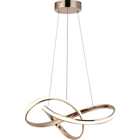Suspension boucle or rose Hannah LED 36W Reality Ø50cm