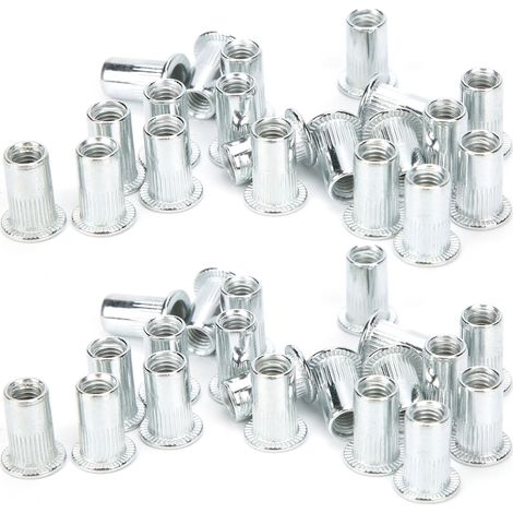 Kit de 40 rivets creux en aluminium M5x20 pour assemblage rapide, tête plate, fixation durable (1/5)