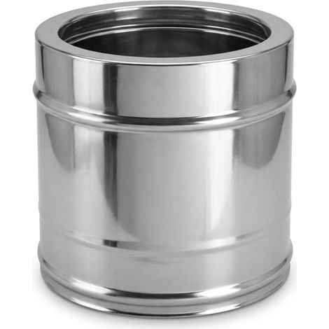 MAKA Modulo Lineare 250 mm Canna Fumaria Doppia Parete Aria Inox Inox Ø 200 mm (esterno 250) (1/5)