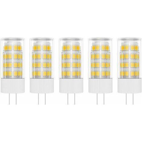5X G4 Lampe LED 5W Ampoule Lampe 51 SMD 2835LEDs Blanc Chaud 3000K Ampoule LED 400LM Équivalent à lampe halogène 50W AC 220V [Classe énergétique A+] (1/4)