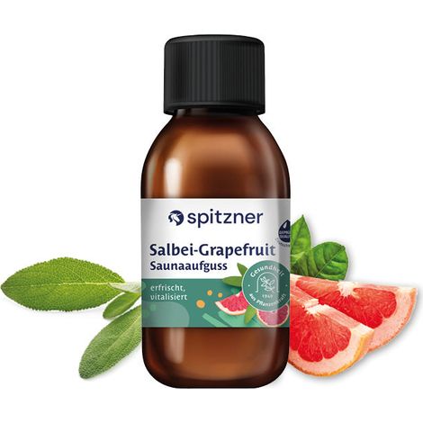 Spitzner Saunaaufguss Salbei-Grapefruit 125 ml Wellness Sauna Aufguss Wellnessaufguss