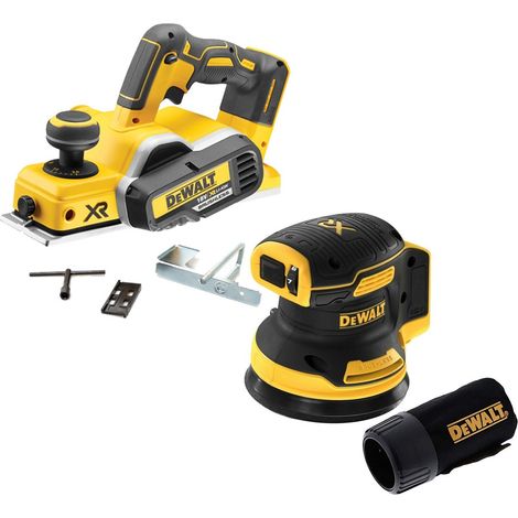 Dewalt DCP580N 18v XR Cordless Brushless Planer & Fence & DCW210N Orbital Sander (1/4)