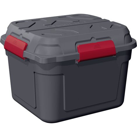 Sunware Q-line wasserdichte Aufbewahrungsbox 90L anthrazit rot Outdoor Camping-Kiste (1/3)
