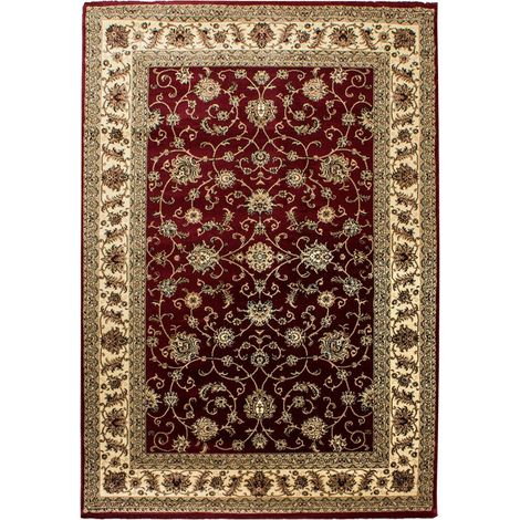 Tapis orient 120x170 rouge rectangle motifs orientaux BISKO 1 (1/5)