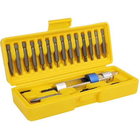Lot de 20 fraises à lamage multifonctions, adaptateur rapide pour visseuse pneumatique, forets à chanfreiner, accessoires de perçage professionnels (1/5)