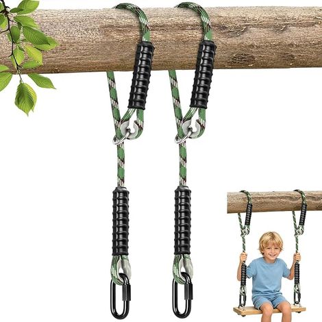 Balançoire d'extérieur - Fixation - Hamac - 155 cm - Lot de 2 (1/5)