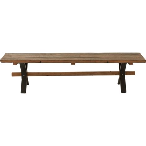 Banc vintage en bois Marron Foncé 180 cm (1/5)