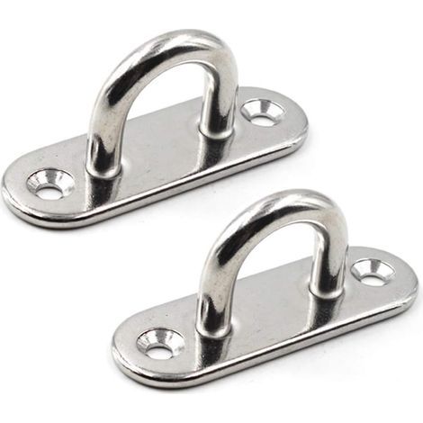 ee 304 en Acero Inoxidable Placa de anclaje Placa de anclaje 9mm ideal para Columpios de Yoga hamacas/aparatos de barco/herrajes de cubierta marina/correas de entrenamiento de suspensión (1/5)