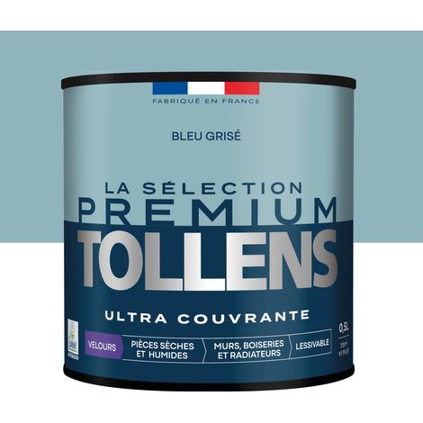 Peinture Velours Ultra Couvrante Bleu Grisé 0,5 L