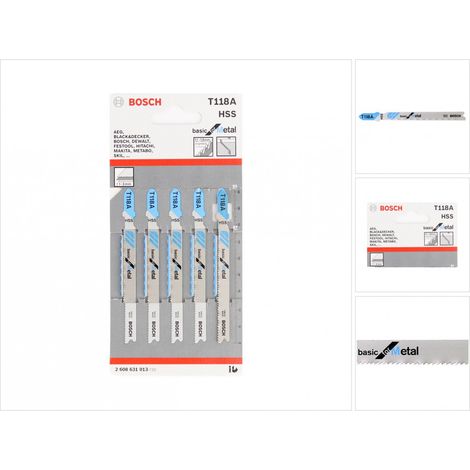 Bosch 5 Stichsägeblätter T 118 A - 2608631013