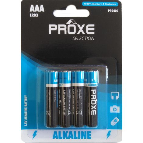PILE MINISTILO AAA PROXE 1,5V LR03 4 PZ