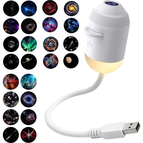 Projecteur Galaxie Veilleuse Lampe Murale USB à Luminosité Réglable (1/5)