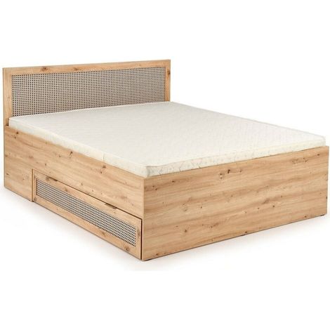 Cama Bencamu 107 , Doble, 160x200, Aglomerado laminado, Somieres, 165x205x100cm