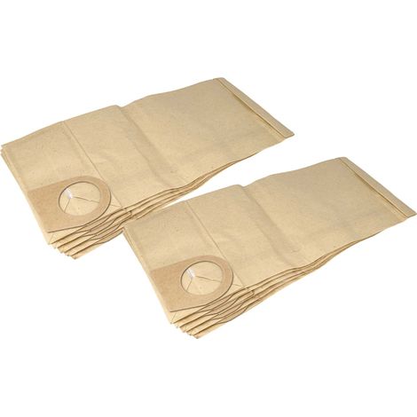 vhbw 10x Staubbeutel kompatibel mit Bosch PAS 1000 GAS 1000 RF, GAS 1000 RF Professional Staubsauger - 49,5cm x 21,8cm Sandfarben (1/5)