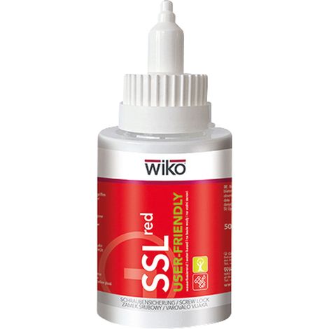 WIKO laque de blocage de vis SSL, 50 ml, rouge, bouteille en accordéon