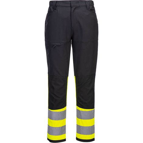 Pantaloni da lavoro stretch Hv Classe 1 Eco Wx2 - Taglia 60 - Giallo/nero - Portwest