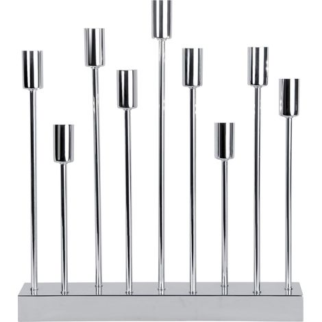 Fensterleuchter -Pix', Metall, 9 x E14 Fassungen für Leuchtmittel, silber, H 50cm, B 42cm (1/5)