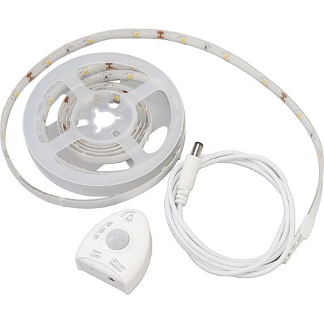 Ruban LED 1.5m sous lit avec détecteur présence, graduable, adaptateur secteur, éclairage nocturne chambre bébé escalier meuble salle de bain (1/5)