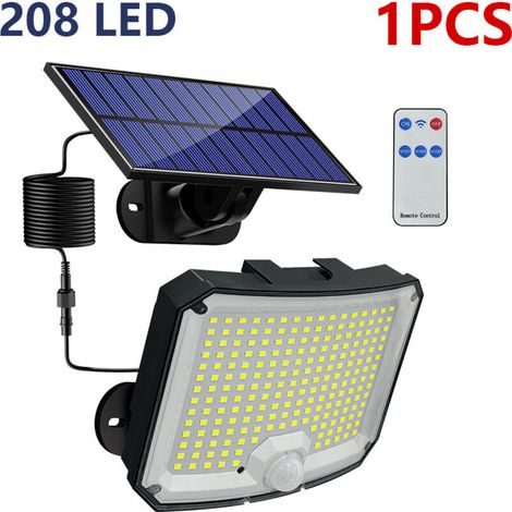Lampe de sécurité solaire extérieure avec détecteur de mouvement, lampe de jardin solaire,