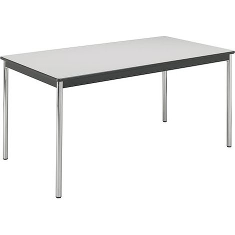 Table rectangulaire L 140 x P 70 cm, piétement chromé - Confort - Maxiburo