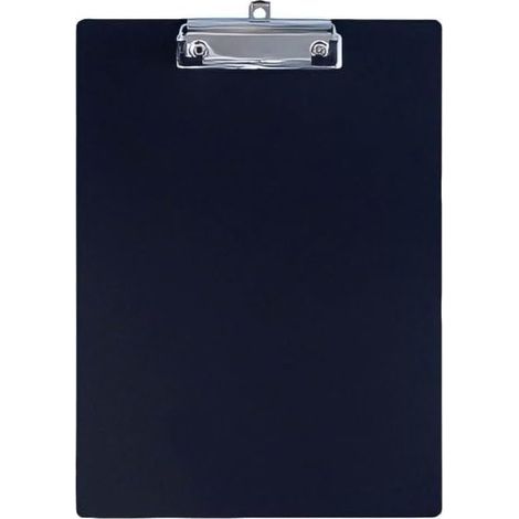 Set di 2 portablocchi rigidi formato A4 con robusta clip in metallo e portapenne estensibile – Portablocco in plastica resistente, gancio retrattile, ideale per ufficio, scuola e casa