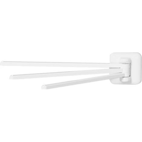 Porte-serviettes mural triple pivotant, pivotant à 180°, avec 3 bras pour l'organisation de la salle de bain et de la cuisine (1/5)
