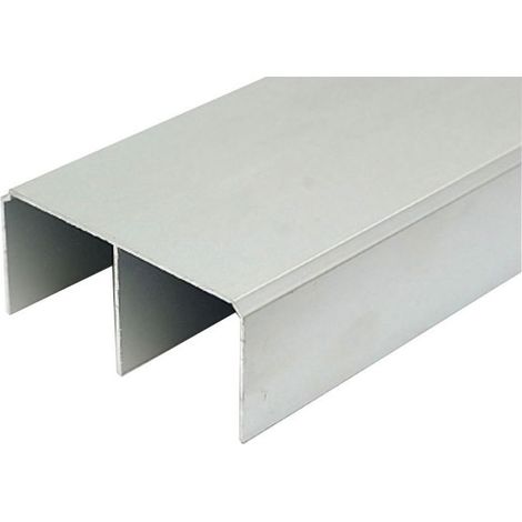 Rail omega - Décor : Argent - Longueur : 2000 mm - Matériau : Aluminium - LAGUNA (1/2)