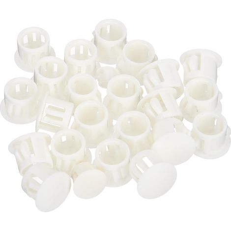 Lot de 120 Embouts de Pieds de Chaise en Plastique Blanc, Bouchons pour Trous de Vis Performance D'étanchéité et Résistance à L'usure, pour Bricolage et Travail du Bois (1/5)
