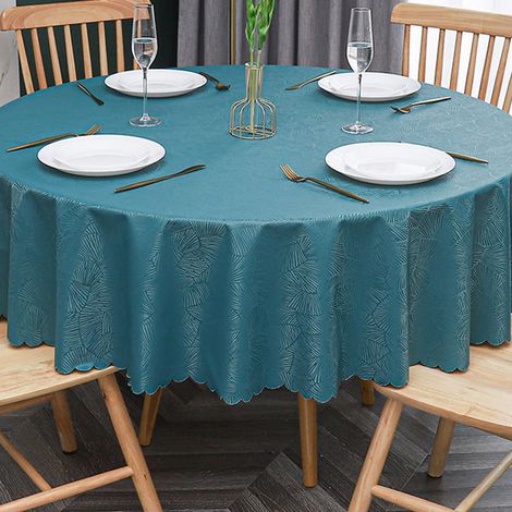 Nappe en vinyle imperméable, nappe ronde résistante, nappe lavable pour cuisine et salle à manger