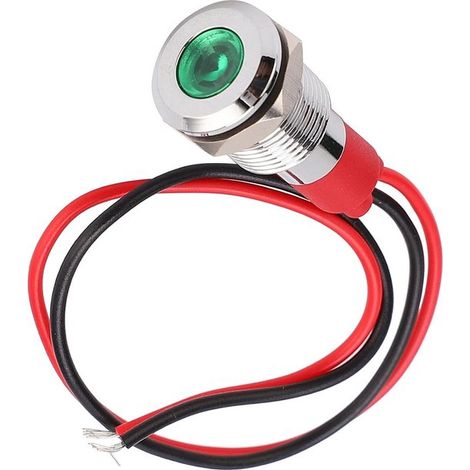 Wasserdichte LED-Anzeigeleuchte – Metall – Grün – Klein – Kabelgebunden – Industrielle Steuerungskomponenten – 10 mm – Geeignet für 220 V – Farbmodell (1/5)