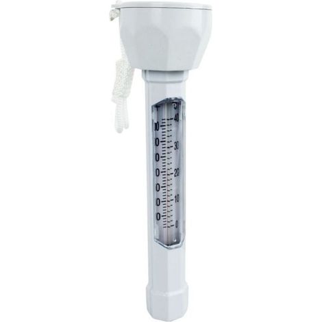 Linxor – Thermomètre de piscine flottant blanc avec cordon – Lecture rapide température – Plastique durable – Ø 6 cm pour bassin et SPA (1/2)