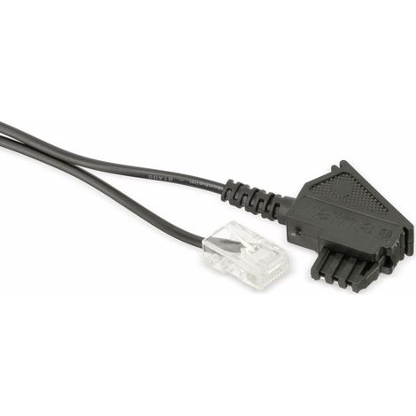 S-IMPULS DSL-Anschlusskabel TAE-F auf RJ45 8P2C, schwarz, 6 m