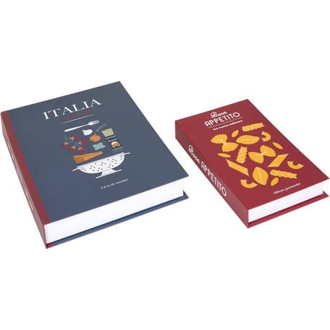 Lot de 2 Boîtes Livres "Della" 33cm Multicolore (1/3)