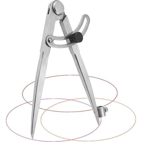 Compas Menuisier 20 cm Compas Menuisier Professionnel en Acier au carbone Compas Grand Diamètre pour Cercles de Dessin, Menuiserie, Travail Du Métal et Travail Du Cuir (1/4)