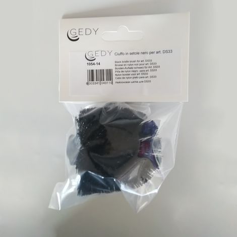 Scopino bagno di ricambio Diaspro nero H 19 cm nero