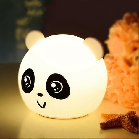 Veilleuse Panda, veilleuse animal mignonne pour enfants, veilleuse LED kawaii à 7 couleurs changeantes, pour bébé (1/5)