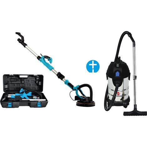 Leman – Aspirateur eau et poussière 30L – Ponceuse girafe avec variateur – KIT226306 – Moteur Brushless – Pour béton armé et bois dur