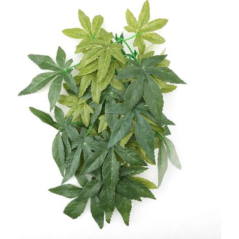 Plante artificielle verte, fausses feuilles, Aquarium, Aquarium, Reptile, Terrarium, ornements, décor, 30cm (1/5)