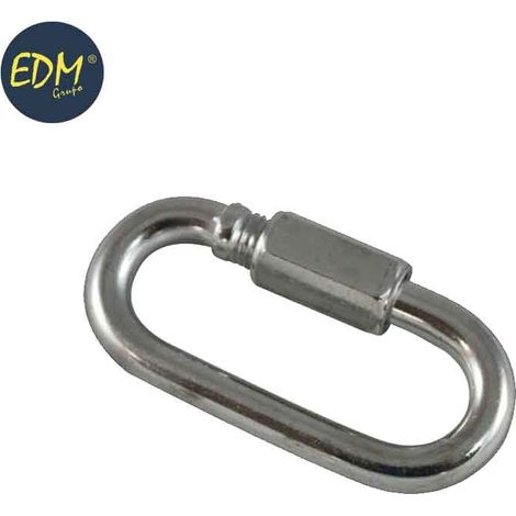 Mosquetón con tornillo zincado de 6 mm