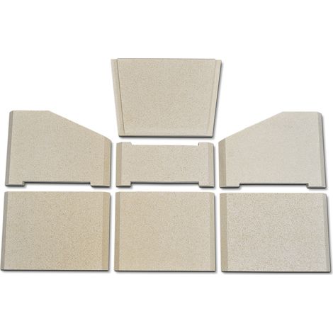 Habillage de foyer pour poêles à cheminée Serena de Fireplace - vermiculite - 7 pièces