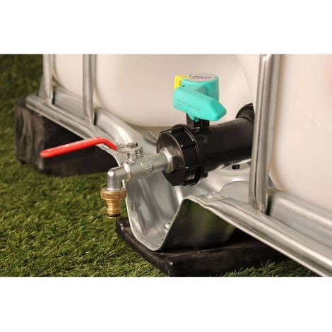 Raccord cuve eau S60X6 - Robinet en laiton chromé 15 mm avec bec 20x27, sortie mâle, filetage standard, pour réservoir et citerne, finition brillante, étanche, usage plomberie, 1 pièce. (1/5)