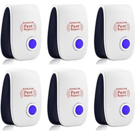Ultrason Souris et Rats Lot De 6 - Repulsif Ultrason Moustique - Répulsif Ultrason - Anti Moustique Ultrason - Ultrason Souris -Repulsif Fourmis - Répulsif Souris - Répulsif Araignée - Utrason Rat (1/4)