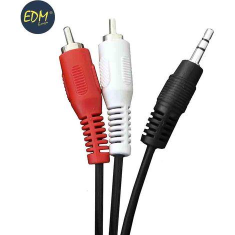 Connessione stereo maschio 2 RCA maschio 3,5 mm 1,5 m EDM