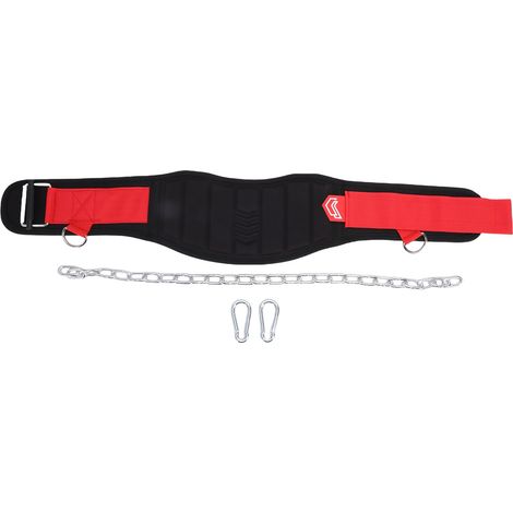 Ceinture de traction lestée, respectueuse de la peau, respirante, ergonomique et confortable, avec chaîne pour l'entraînement S (1/5)