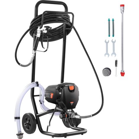 Pulvérisateur de peinture sans air, 750W, 3000 PSI, haute efficacité, avec chariot, effet fin et uniforme, pour intérieur, extérieur, meubles et clôtures. (1/5)