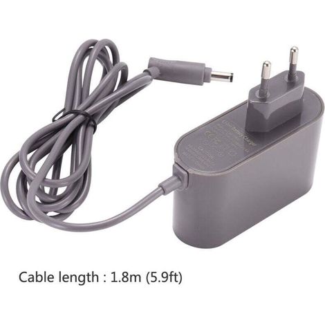 Chargeur pour aspirateur Dyson V6 V7 V8 DC58 DC59 DC61 DC62 SV03 SV04 SV05 SV06 SV07Remplace l'original 26,1VCâble 185 cmAC 100240V