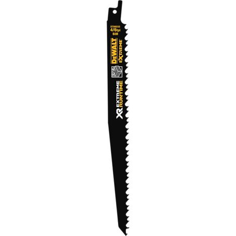 Dewalt  DT99555-QZ Lama Sega Diritta BIM 4/6TPI 230 mm Legno Chiodato 5 Pezzi
