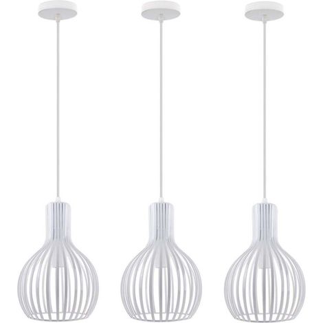 1 Suspension industrielle vintage 3 lumières, design rétro, culot E27, pour cuisine salon salle à manger chambre (1/5)