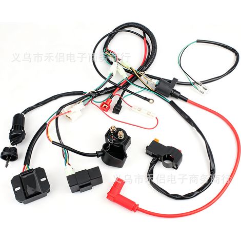 Off-road motorcycle parts: Zongshen 190cc oil-cooled electric start engine, complete wiring harness (CDI) (1/5)