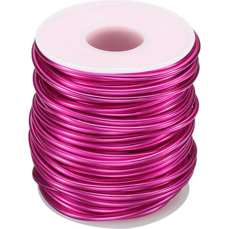 Fil À Bonsaï Aluminium Anodisé 2.5mm/10 Jauge Rose Rouge (1/5)